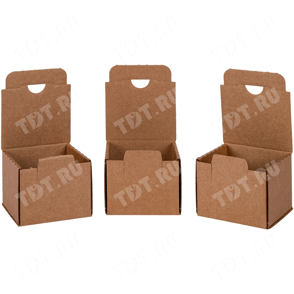 Самосборный короб №235-Ц, с язычком, 70*70*60 мм, Т-23 Е