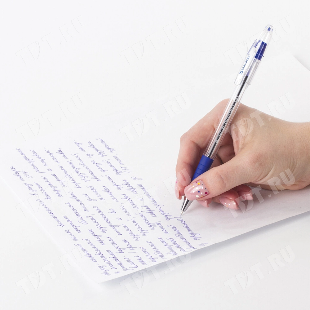 Ручка шариковая масляная BRAUBERG Model-XL ORIGINAL с грипом, синяя, 0.7 мм