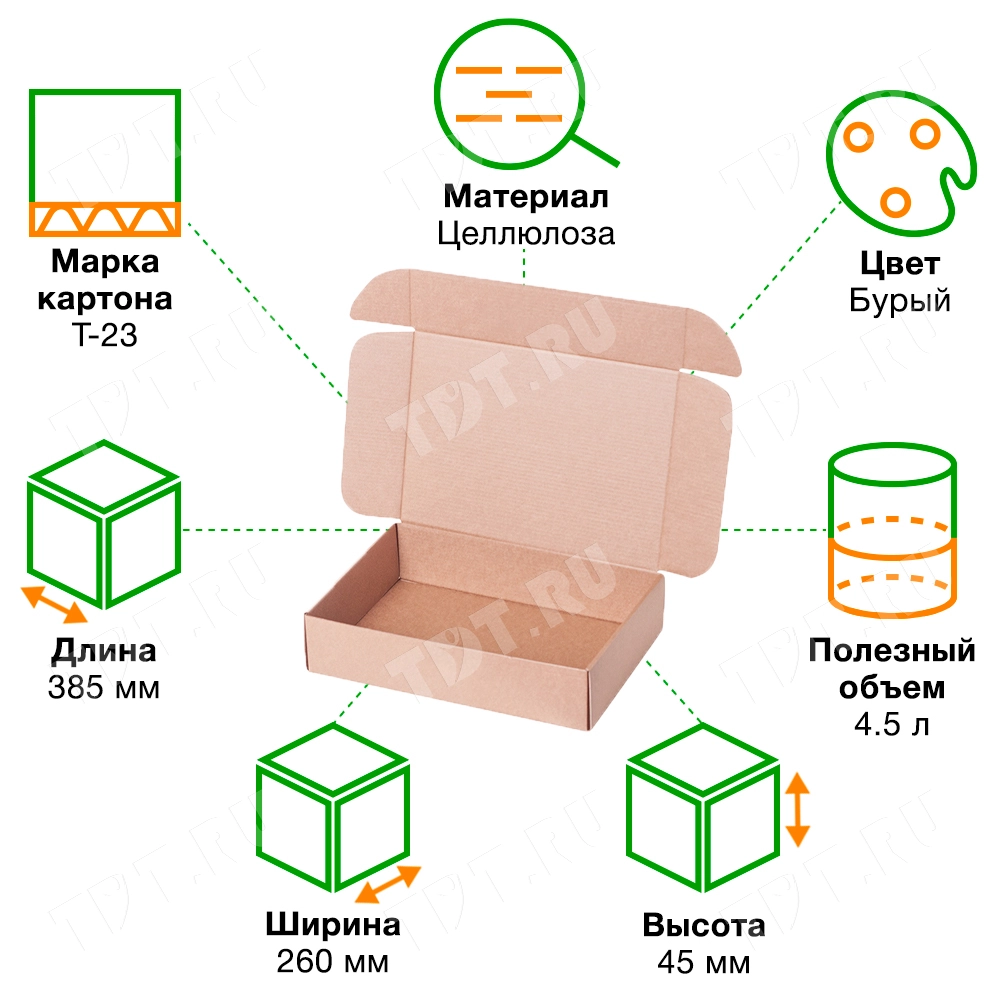 Короб №402, 385*260*45 мм
