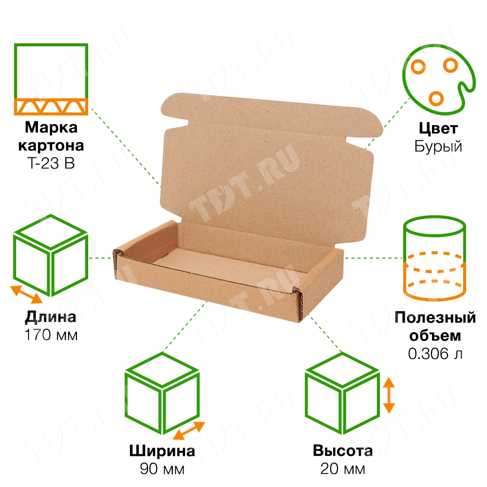 Короб №210, 170*90*20 мм, Т-23 В