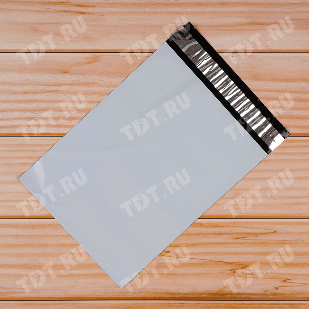 Курьер-пакет белый без печати, без кармана, 500*500+40 мм, 50 мкм, 1 шт.