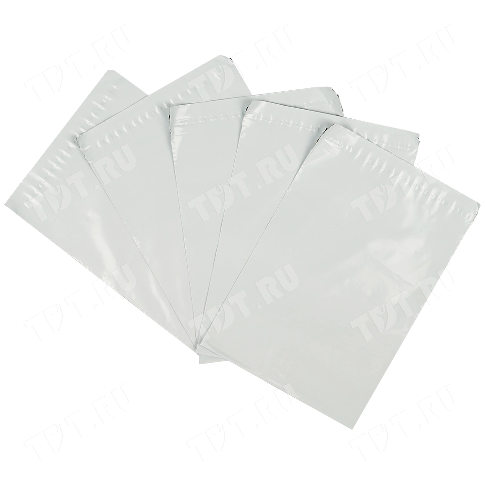Курьер-пакет белый без печати, без кармана, 500*500+40 мм, 50 мкм, 1 шт.