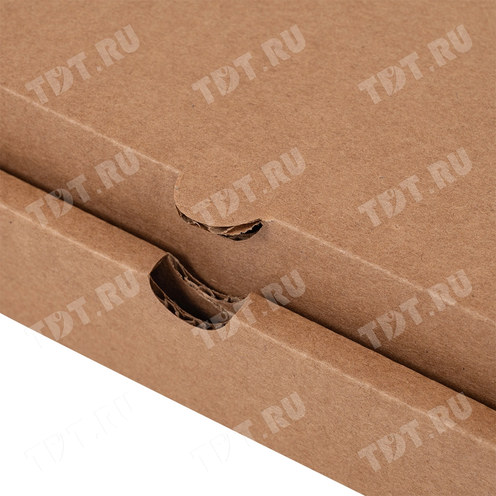 Коробка для пиццы, бурая, 280*280*40 мм