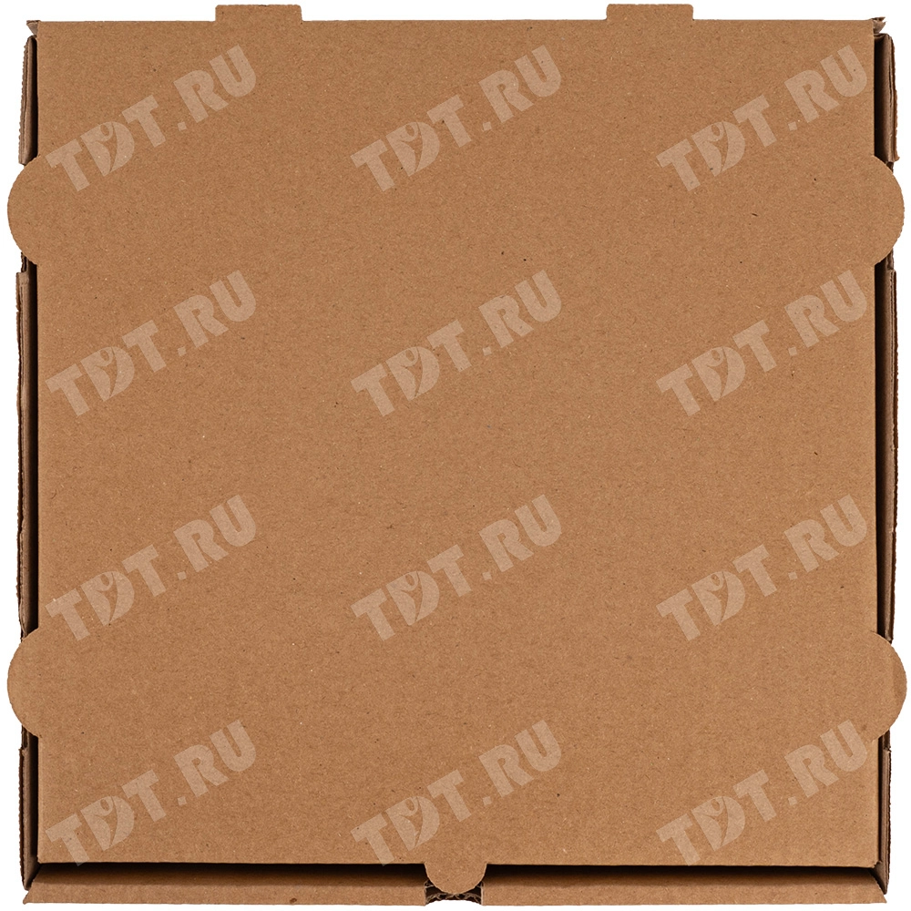Коробка для пиццы, бурая, 280*280*40 мм