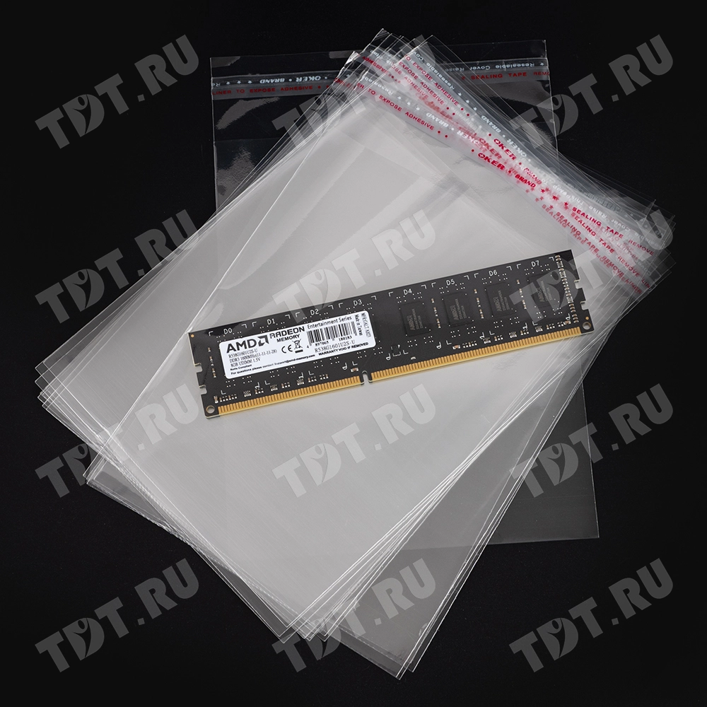 Прозрачный БОПП пакет с клеевым клапаном, 36*23 см, 250 шт.