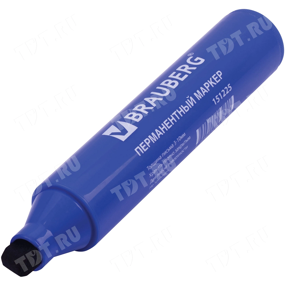 Маркер перманентный BRAUBERG «JUMBO», синий, 3-10 мм