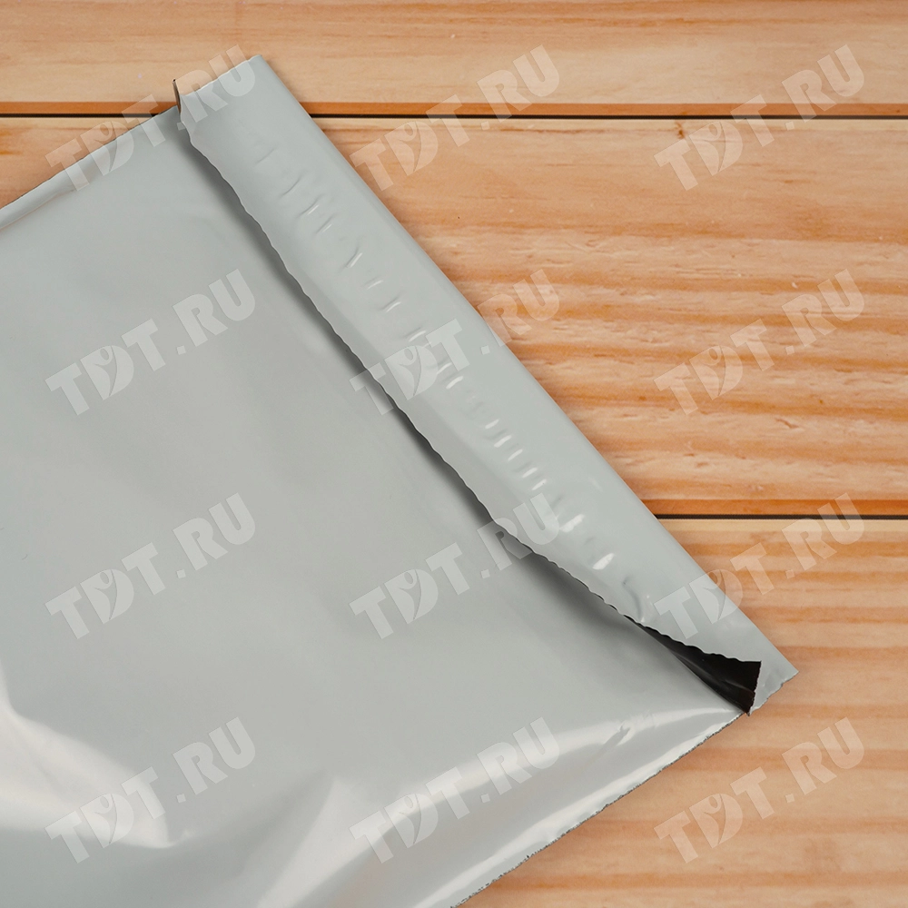 Курьер-пакет белый без печати, без кармана, 190*240+40 мм, 50 мкм, 100 шт.