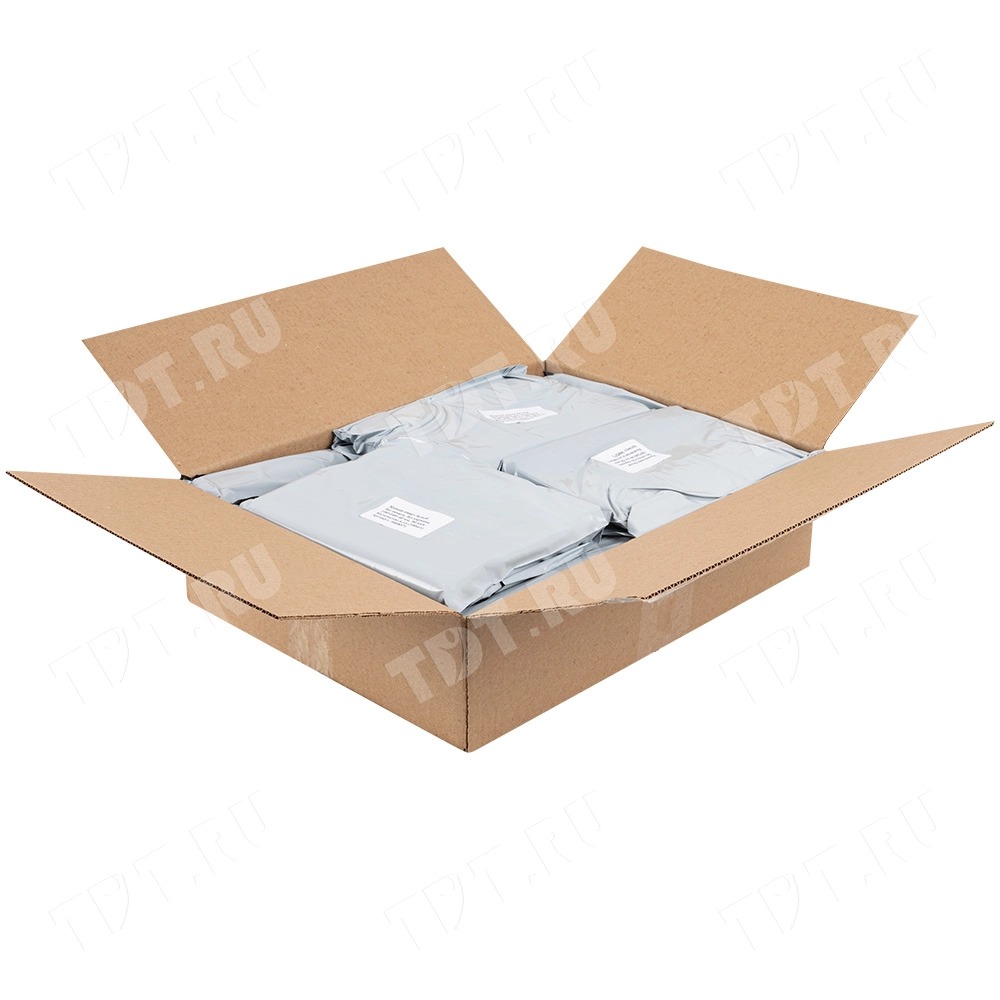 Курьер-пакет белый без печати, без кармана, 190*240+40 мм, 50 мкм, 100 шт.