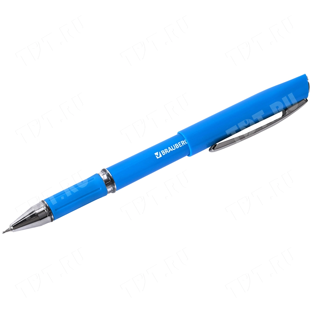 Ручка шариковая масляная BRAUBERG L-10 с грипом, синяя, 0.7 мм