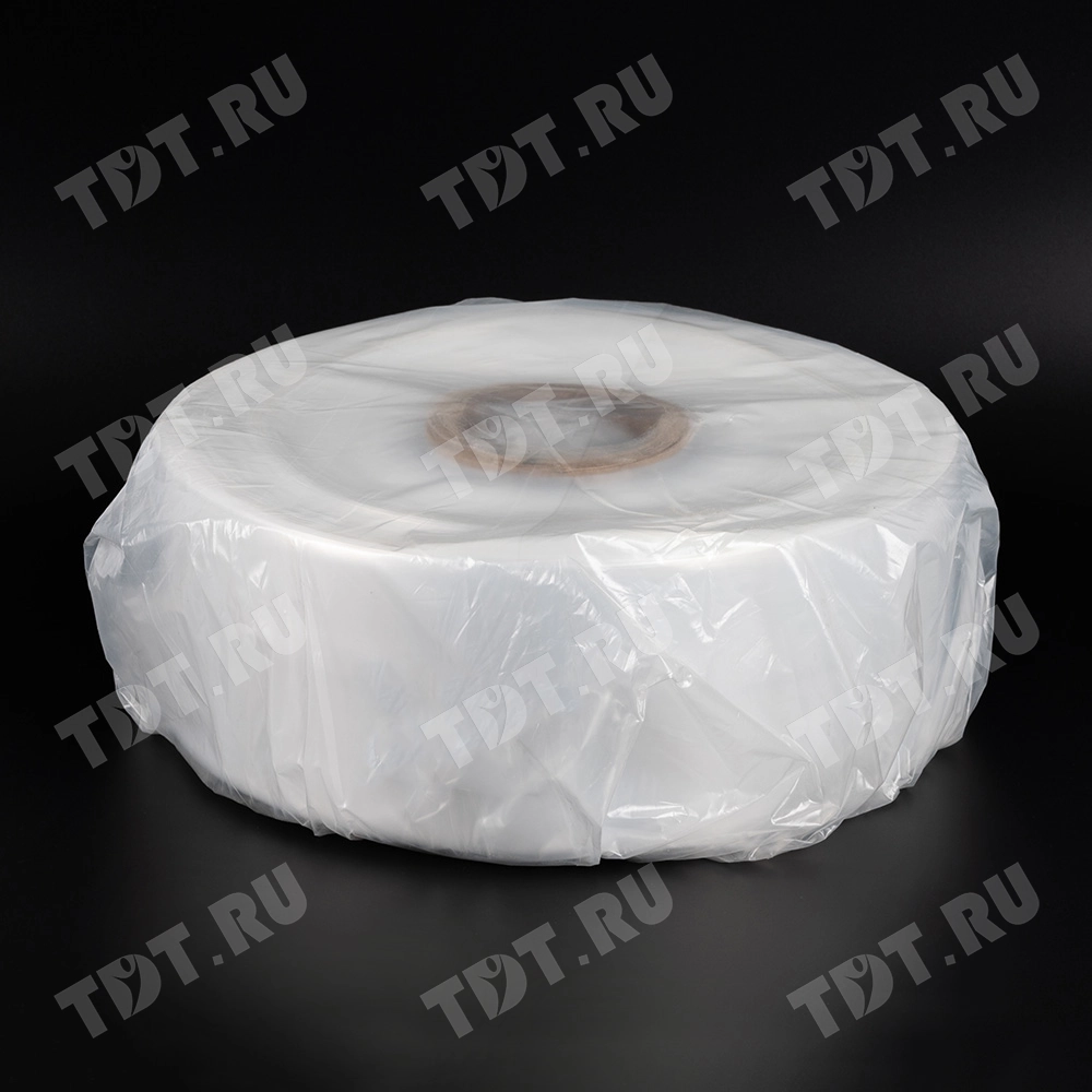 Рукав ПВД прозрачный, 33 см, 80 мкм, 205 м, 10 кг