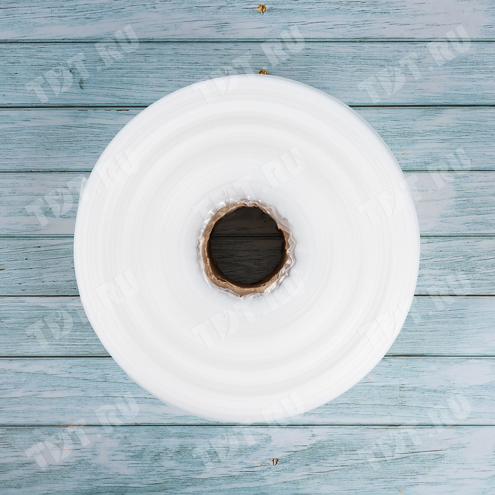 Рукав ПВД прозрачный, 37 см, 80 мкм, 180 м, 10 кг