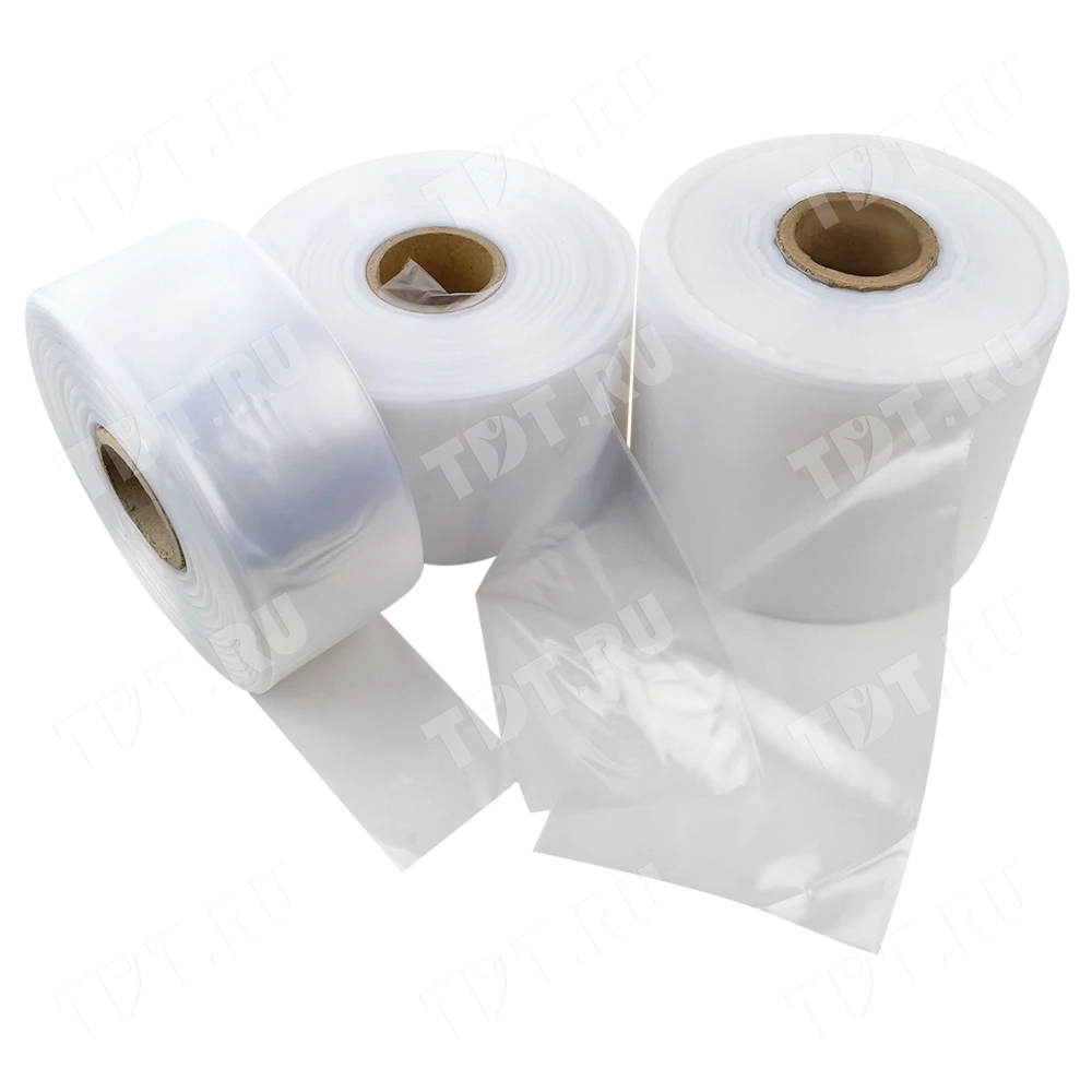 Рукав ПВД прозрачный, 70 см, 80 мкм, 92 м, 10 кг