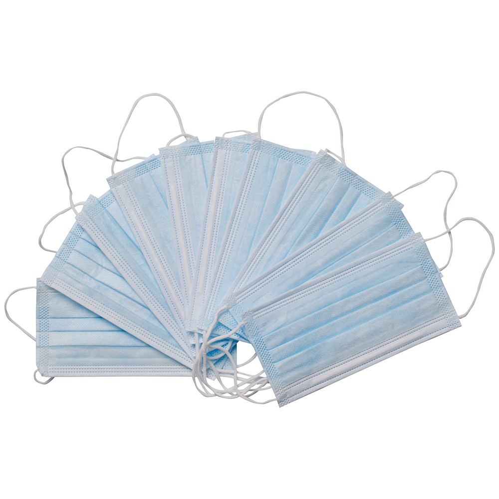 Одноразовая маска для защиты дыхания, трехслойная, 10 шт./уп. Одноразовая маска для защиты дыхания, трехслойная, 10 шт./уп.