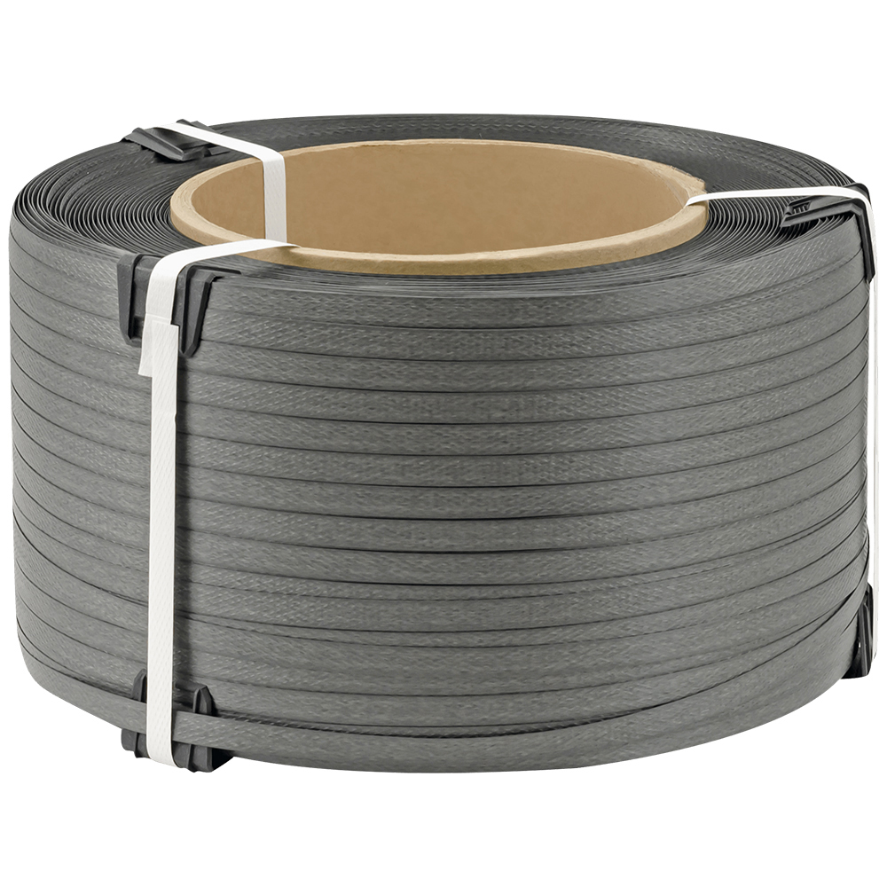 Стреппинг лента полипропиленовая (ПП), 19мм*1.0мм*1000м, серая Стреппинг лента полипропиленовая (ПП), 19мм*1.0мм*1000м, серая