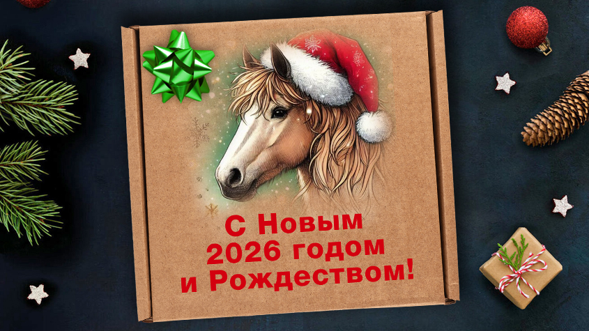 С Новым 2026 годом Лошади и Рождеством!
