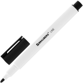 Маркер стираемый BRAUBERG «LINE» для белой доски, черный, 3 мм