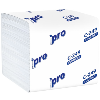 Туалетная бумага PRO листовая, 21*11 см, 2 слоя, 250 листов, 40 шт./уп.