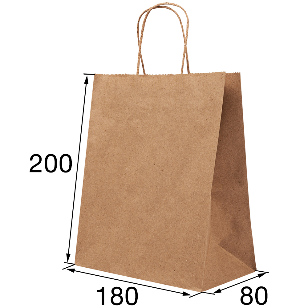 Крафт пакет с крученой ручкой, 100 г/м², 18*8*20 см Крафт пакет с крученой ручкой, 100 г/м², 18*8*20 см