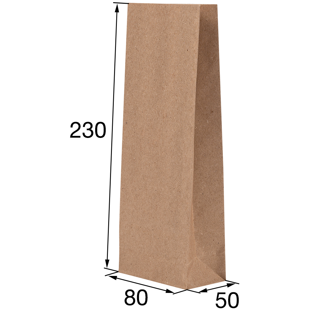 Крафт пакет без ручек, 70 г/м², 8*5*23 см Крафт пакет без ручек, 70 г/м², 8*5*23 см