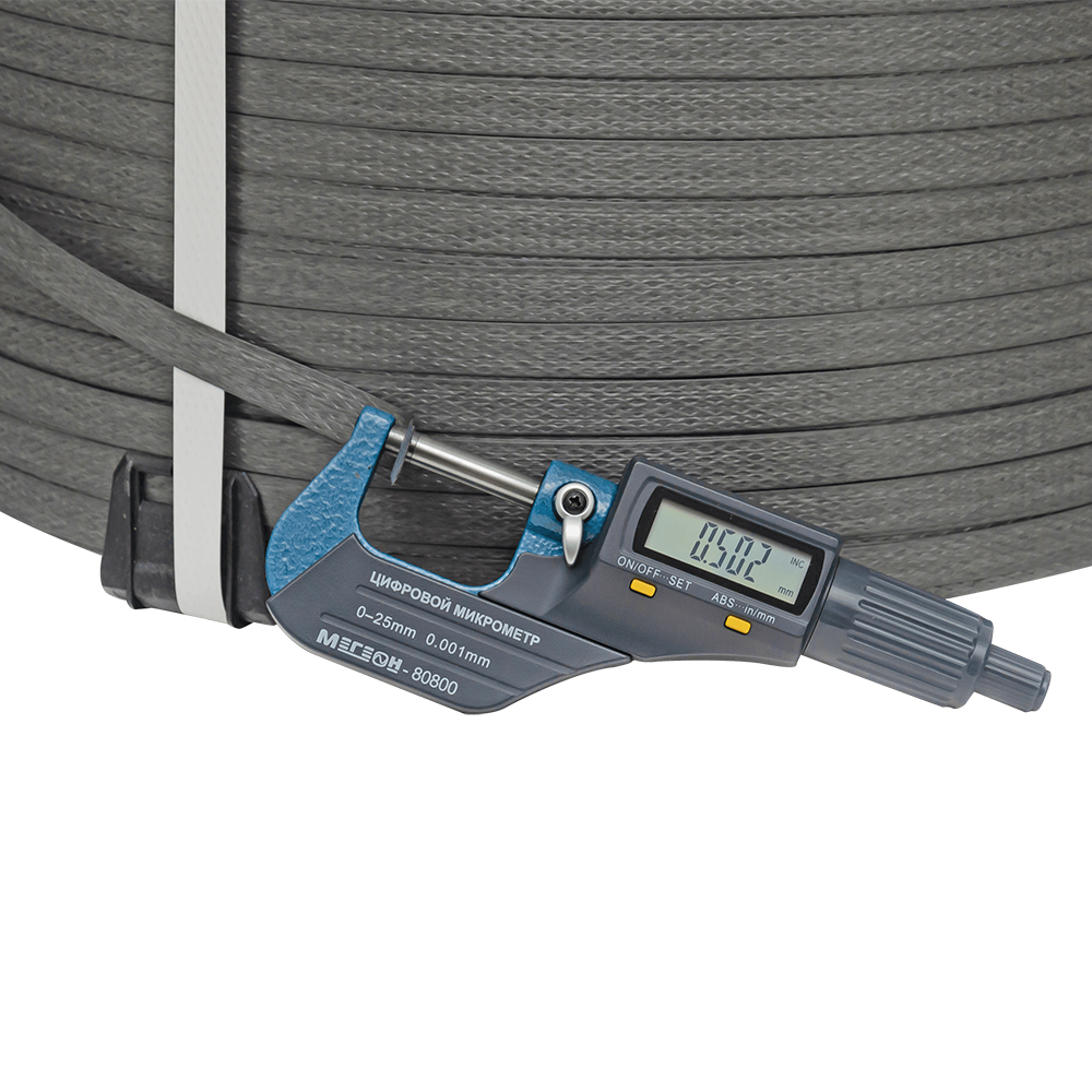 Стреппинг лента полипропиленовая (ПП), 12мм*0.5мм*2000м, серая Стреппинг лента полипропиленовая (ПП), 12мм*0.5мм*2000м, серая