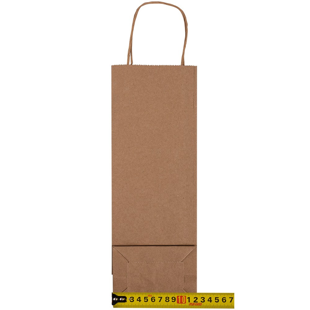 Крафт пакет с крученой ручкой для бутылок, 120 г/м², 12*8*33 см Крафт пакет с крученой ручкой для бутылок, 120 г/м², 12*8*33 см