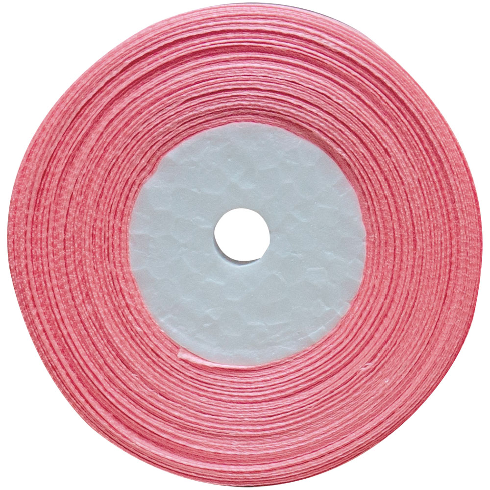Атласная лента, розовая, 25мм*25м Атласная лента, розовая, 25мм*25м