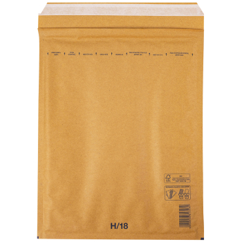 Бурый крафт пакет с прослойкой, 29*37 см, H-18-G (H/5)