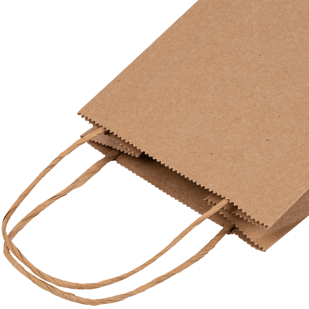 Крафт пакет с крученой ручкой для бутылок, 120 г/м², 12*8*33 см Крафт пакет с крученой ручкой для бутылок, 120 г/м², 12*8*33 см