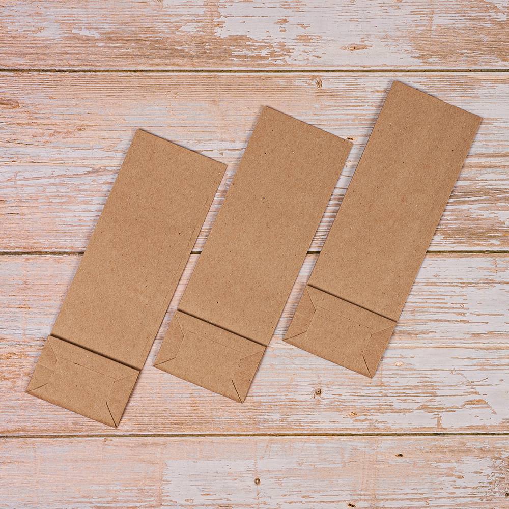 Крафт пакет без ручек, 70 г/м², 8*5*23 см Крафт пакет без ручек, 70 г/м², 8*5*23 см