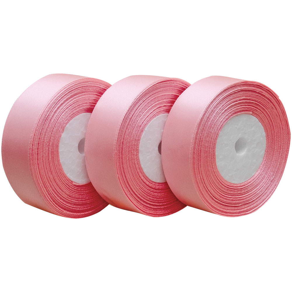 Атласная лента, розовая, 25мм*25м Атласная лента, розовая, 25мм*25м