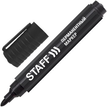 Маркер перманентный STAFF Basic, черный, 2.5 мм