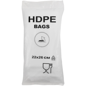 Полиэтиленовые фасовочные пакеты ПНД в пластах, А7, 14+8*26см, 8 мкм, 700 шт.