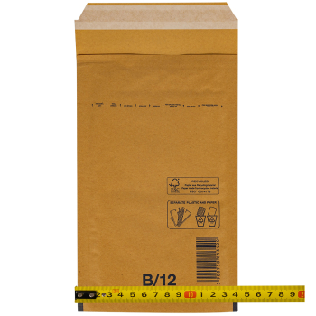 Бурый крафт пакет с прослойкой, 14*22 см, B-12-G (В/00)