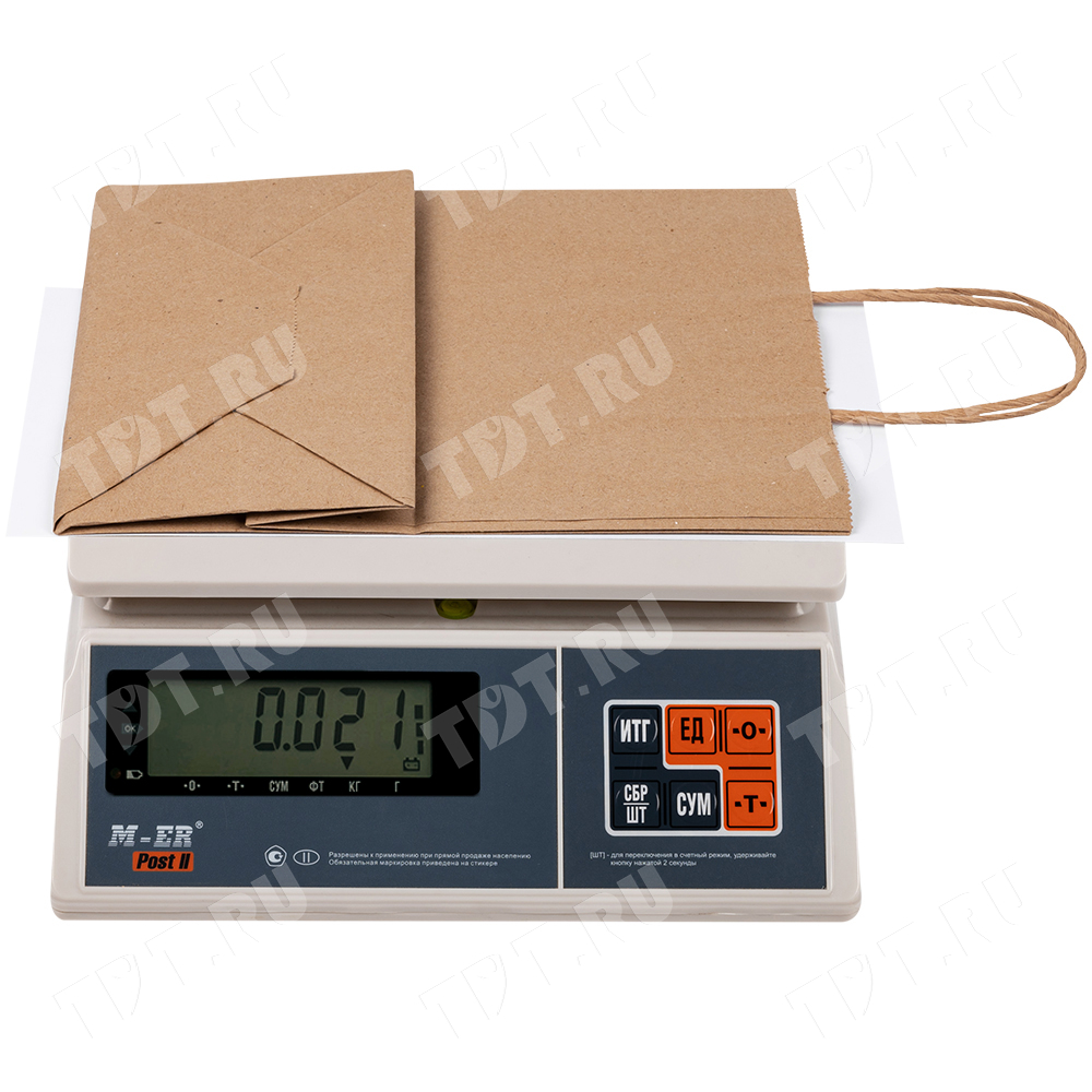 Крафт пакет с крученой ручкой, 100 г/м², 18*8*20 см