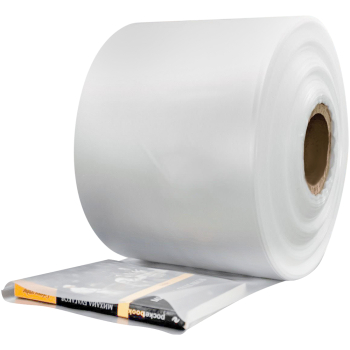 Рукав ПВД прозрачный, 33 см, 80 мкм, 205 м, 10 кг