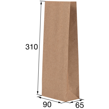 Крафт пакет без ручек, 50 г/м², 9*6.5*31 см