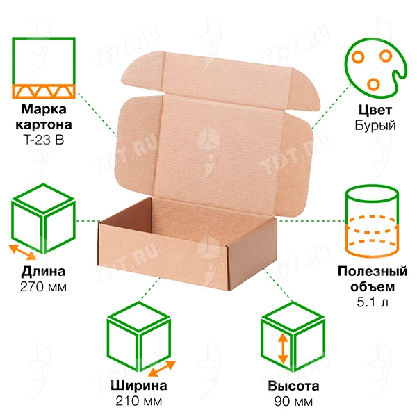 Короб КС-237, 270*210*90 мм