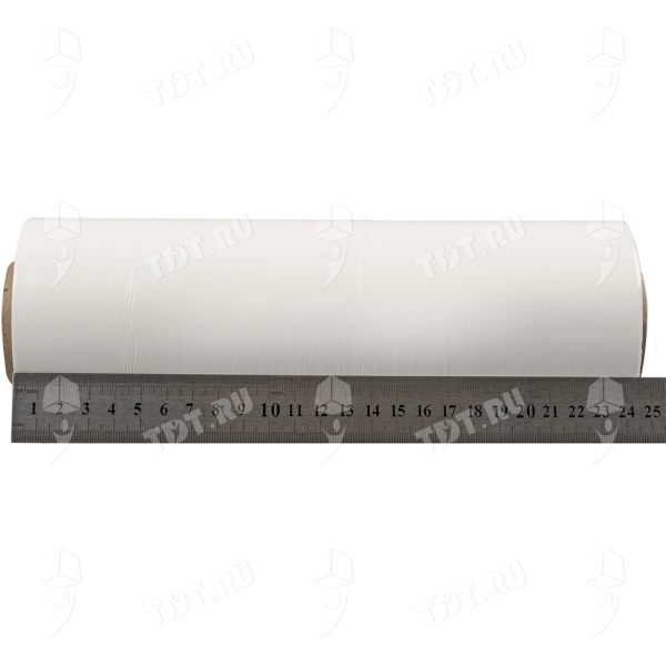 Стрейч пленка белая, мини-ролик, 250 мм, 20 мкм, 1.0 кг