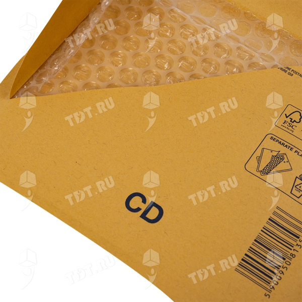 Бурый крафт пакет с прослойкой, 20*17 см, CD-G