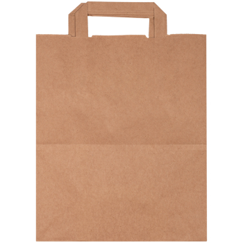 Бурый пакет с плоской ручкой, 70 г/м², 25*15*32 см Бурый пакет с плоской ручкой, 70 г/м², 25*15*32 см
