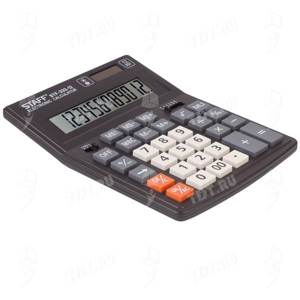 Настольный калькулятор STAFF Plus STF-333, 12 разрядов, 200*154 мм