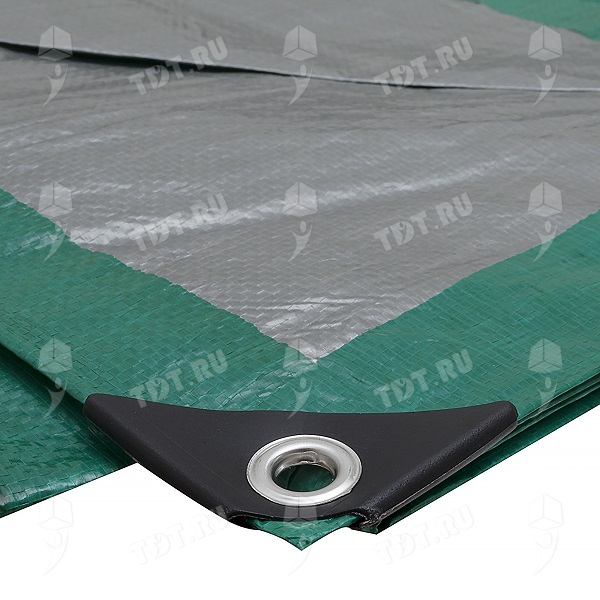 Защитный тент «Тарпаулин®» с люверсами зеленый, 2*3 м, 120 г/м²