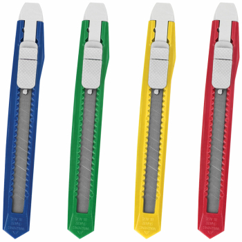 Нож канцелярский STAFF «Basic Economy», ассорти, 9 мм Нож канцелярский STAFF «Basic Economy», ассорти, 9 мм