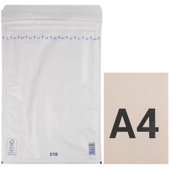 Белый крафт пакет с прослойкой, 32*45 см, I-19 (J/6)