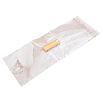 Прозрачный БОПП пакет с клеевым клапаном, 38*15 см, 100 шт.