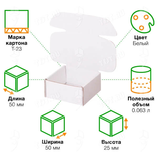 Короб КС-402 МГФ, белый, 50*50*25 мм