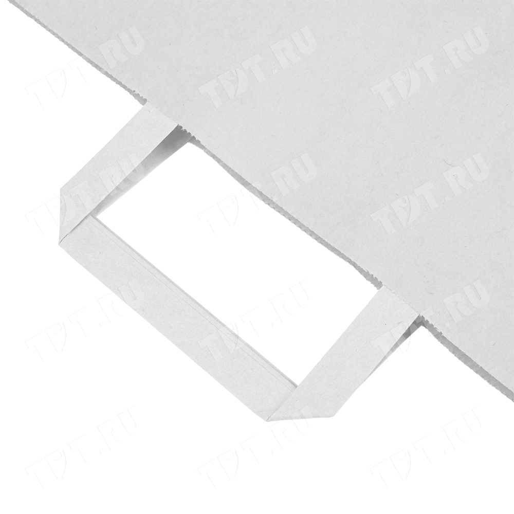 Белый пакет с плоской ручкой, 70 г/м², 32*20*37 см