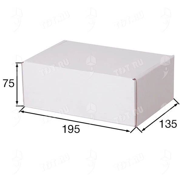 Короб КС-405 МГФ, белый, 195*135*75 мм