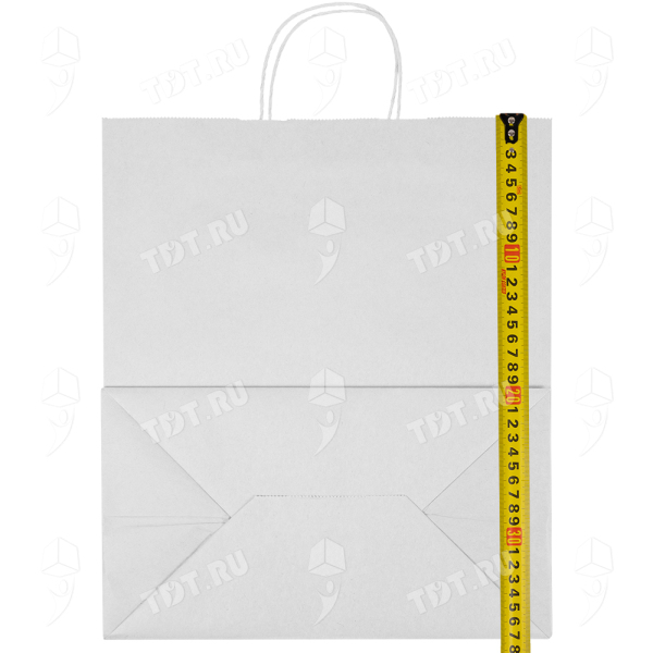 Белый пакет с крученой ручкой, 80 г/м², 32*18*37 см