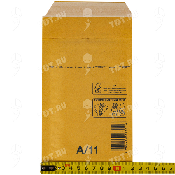 Бурый крафт пакет с прослойкой, 12*17 см, A-11-G (А/000)